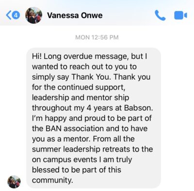 Vanessa Onwe's Testimonial